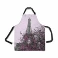 thumbnail image 1 of ASHLEIGH Adjustable Bib Apron for Women Men Girls Chef with Pockets Spring Paris Blossoming Fruit Tree Eiffel Tower Novelty Kitchen Apron for Cooking Baking Gardening Pet Grooming Cleaning, 1 of 1