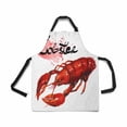 thumbnail image 1 of ASHLEIGH Adjustable Bib Apron for Women Men Girls Chef with Pockets Watercolor Lobster Novelty Kitchen Apron for Cooking Baking Gardening Pet Grooming Cleaning, 1 of 1