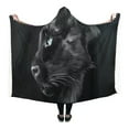 thumbnail image 1 of ASHLEIGH Black Panther Hooded Blanket Pilling Polar Fleece Hooded Throw Wrap 56x80 inch, 1 of 3