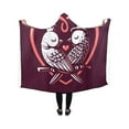 thumbnail image 1 of ASHLEIGH Blanket Birds Love Anti-Pilling Polar Fleece Hooded Blanket Throw Wrap 40x50 inch, 1 of 3