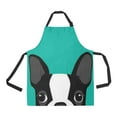 thumbnail image 1 of ASHLEIGH Boston Terrier Adjustable Bib Apron with Pockets Apron for Cooking Baking Gardening, 1 of 1