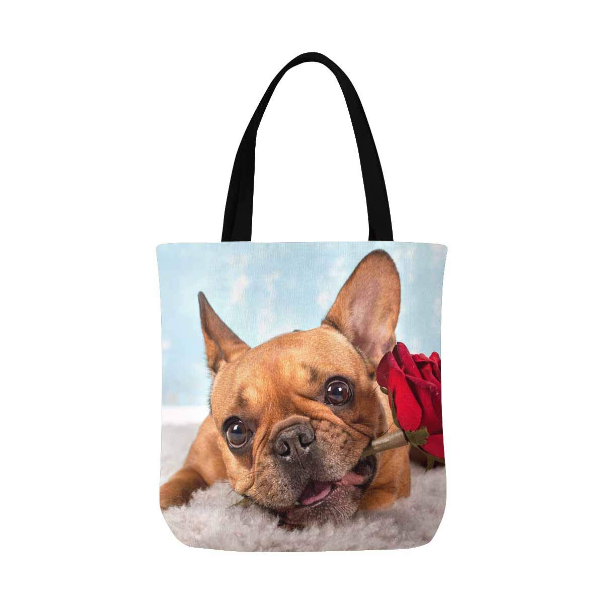 French Bulldog Beach Tote Bag - Natural Canvas, Reusable Shopping Bag, 2 Sizes, Durable & Washable - View #3