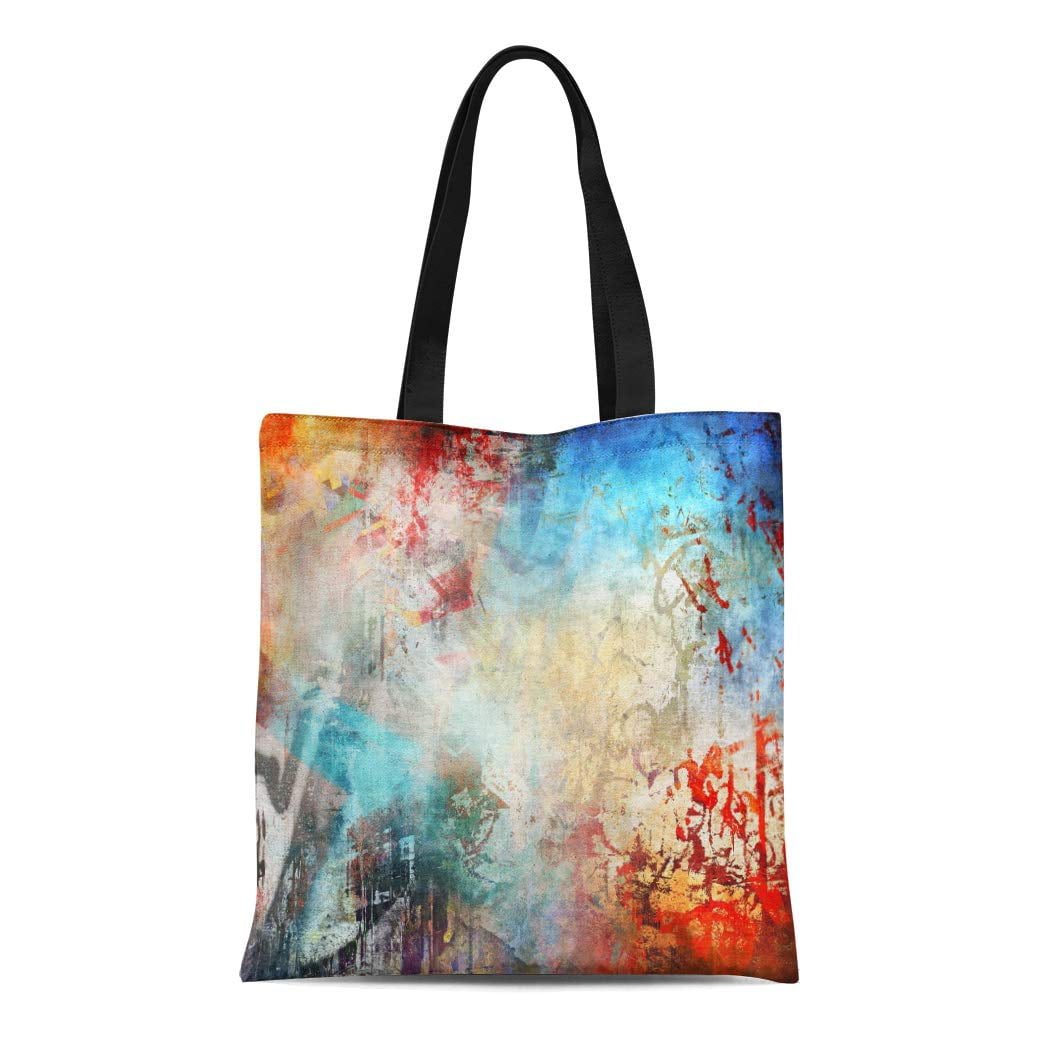 ASHLEIGH Canvas Bag Resuable Tote Grocery Shopping Bags Blue Color