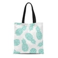 thumbnail image 1 of ASHLEIGH Canvas Bag Resuable Tote Grocery Shopping Bags Pinapple Pineapple Silhouette Pattern Ananas Tote Bag, 1 of 1