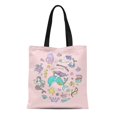 thumbnail image 1 of ASHLEIGH Canvas Bag Resuable Tote Grocery Shopping Bags Under the Sea Little Mermaid Fishes and Starfish Collection Tote Bag, 1 of 1