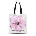 thumbnail image 1 of ASHLEIGH Canvas Tote Bag Artistic Pink Hibiscus Flower Girl Floral Big Beach Wedding Reusable Handbag Shoulder Grocery Shopping Bags, 1 of 1