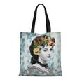 thumbnail image 1 of ASHLEIGH Canvas Tote Bag Blue Crimson Vintage Pen and Ink Girl Red Woman Reusable Handbag Shoulder Grocery Shopping Bags, 1 of 1
