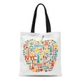 thumbnail image 1 of ASHLEIGH Canvas Tote Bag Building New York City Nyc and Symbols Big Apple Reusable Shoulder Grocery Shopping Bags Handbag, 1 of 1