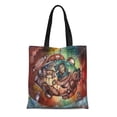 thumbnail image 1 of ASHLEIGH Canvas Tote Bag Epoch Steampunk Big Fish Eyeglasses Fairy Glasses Great Imagination Reusable Shoulder Grocery Shopping Bags Handbag, 1 of 1