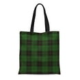 thumbnail image 1 of ASHLEIGH Canvas Tote Bag Green Christmas and New Year Tartan Plaid Scottish Woven Reusable Shoulder Grocery Shopping Bags Handbag, 1 of 1
