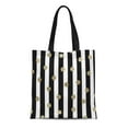thumbnail image 1 of ASHLEIGH Canvas Tote Bag Home Black White Gold Dot Reusable Handbag Shoulder Grocery Shopping Bags, 1 of 1
