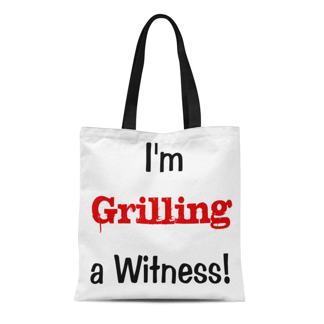 ASHLEIGH Canvas Tote Bag Legal Lawyer Funny Grilling Witness Long Attorney Judge Humor Reusable