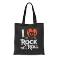 thumbnail image 1 of ASHLEIGH Canvas Tote Bag Love of Rock and Roll Music Vintage Skull Graphics Durable Reusable Shopping Shoulder Grocery Bag, 1 of 1