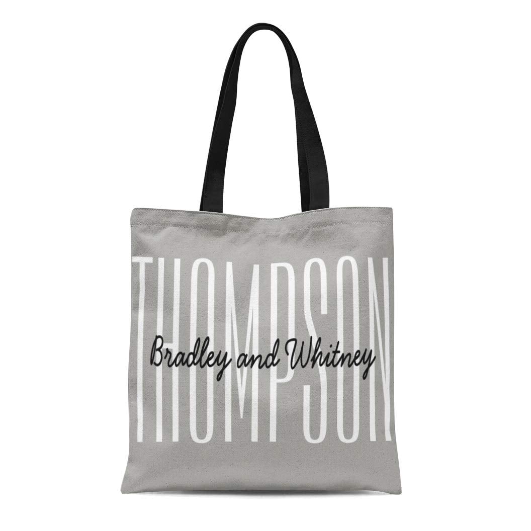 Personalized Name Canvas Tote Bag