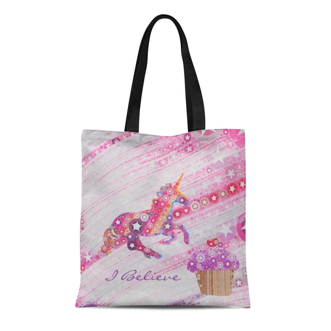 Unicorn Magic Drawstring Backpack - Canvas Gym Bag For Kids, Swimming, Yoga, Festivals