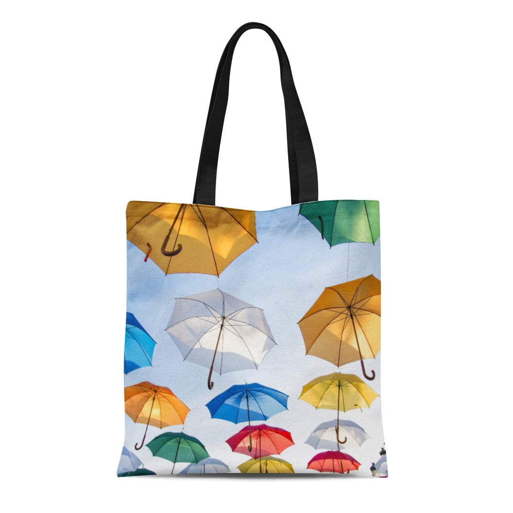 ASHLEIGH Canvas Tote Bag Protection Umbrellas Triptych Handle
