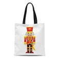 thumbnail image 1 of ASHLEIGH Canvas Tote Bag Red Ballet Nutcracker Sword Flat Cartoon Character Christmas Classic Durable Reusable Shopping Shoulder Grocery Bag, 1 of 1