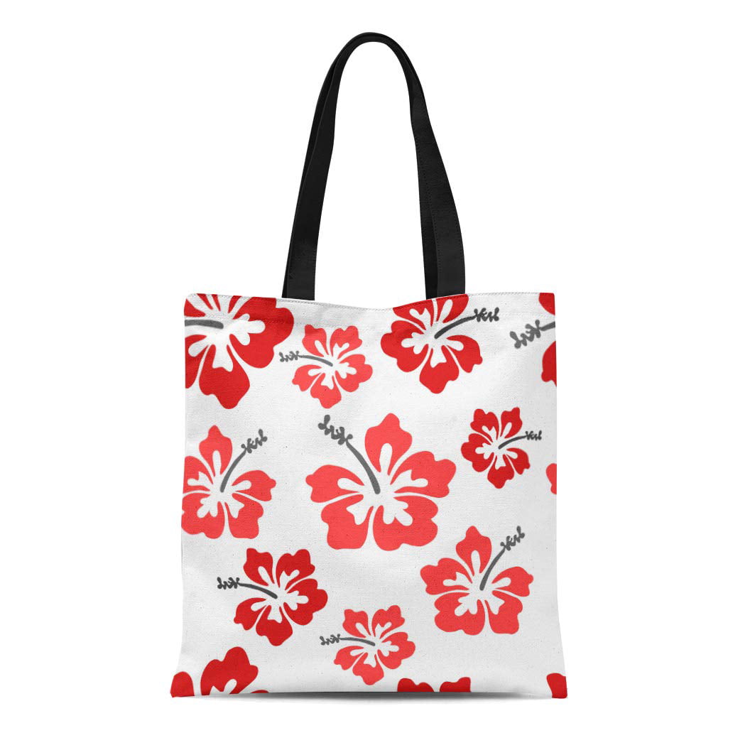 Canvas Heavy Tote Bag with Zipper & Front Pocket for Grocery, Beach, Picnic  or Travel, 23 x 15 x 5 (Red) 