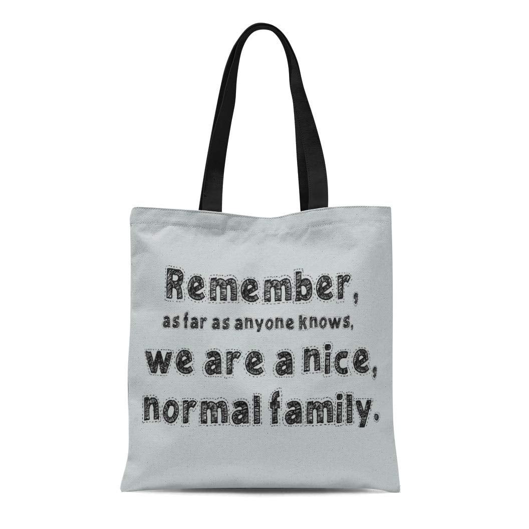ASHLEIGH Canvas Tote Bag Sayings Normal Family Humor Reusable
