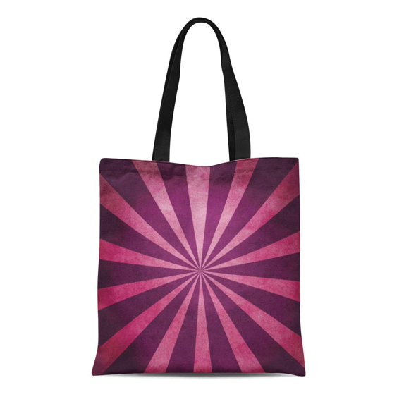 ASHLEIGH Canvas Tote Bag Star Vintage Pink Starburst Pattern Burst Dark Dirty Reusable Handbag Shoulder Grocery Shopping Bags
