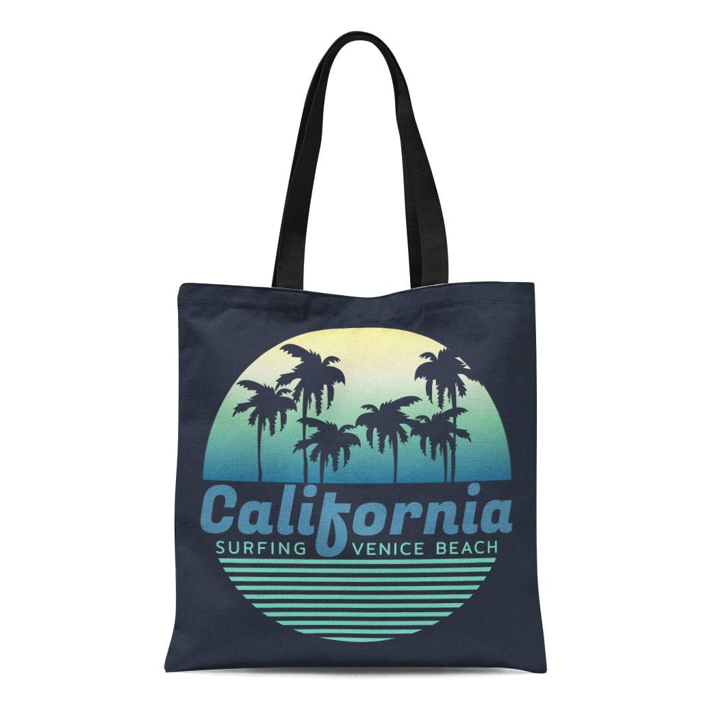 ASHLEIGH Canvas Tote Bag Surfing and Surf Rider in California Venice