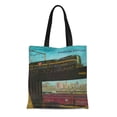 thumbnail image 1 of ASHLEIGH Canvas Tote Bag Vintage Pennsylvania Railroad Annual Report Prr Gg1 Baldwin Locomotive Reusable Handbag Shoulder Grocery Shopping Bags, 1 of 1