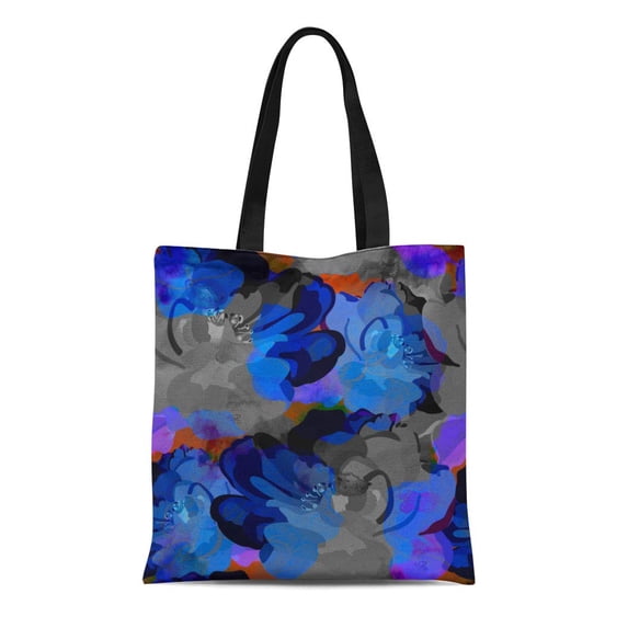 ASHLEIGH Canvas Tote Bag Watercolor Bright From Picturesque Tropical Flowers for Summer Holiday Reusable Shoulder Grocery Shopping Bags Handbag