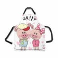 thumbnail image 1 of ASHLEIGH Cute Cartoon Pigs Pink Hearts Apron for Women Men Girls Chef with Pockets Valentine'S Day Adjustable Bib Kitchen Cook Apron for Cooking Baking Gardening Pet Grooming Cleaning, 1 of 1