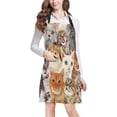 thumbnail image 1 of ASHLEIGH Cute Cats Kittens Chef Aprons Professional Kitchen Chef Bib Apron with Pockets Adjustable Neck Strap, 1 of 2