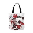 thumbnail image 1 of ASHLEIGH Fashion Vintage Sandal High Heel and Flowers Unisex Canvas Tote Canvas Shoulder Bag Resuable Grocery Bags Shopping Bags for Women Men Kids, 1 of 3