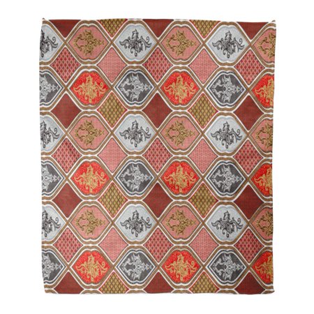 ASHLEIGH Flannel Throw Blanket Abstract Batik Indonesian Traditional Pattern Indonesia Ethnic Oriental Carpet Culture 58x80 Inch Lightweight Cozy Plush Fluffy Warm Fuzzy Soft