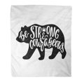 thumbnail image 1 of ASHLEIGH Flannel Throw Blanket Brown Inspiration Born to Be Wild Inspirational Quote Bear Silhouette Phrase and Strong 58x80 Inch Lightweight Cozy Plush Fluffy Warm Fuzzy Soft, 1 of 4