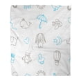 thumbnail image 1 of ASHLEIGH Flannel Throw Blanket Elephant Baby Related Cartoon Cute Vintage Boy Arrival Pacifier Soft for Bed Sofa and Couch 50x60 Inches, 1 of 1