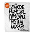 thumbnail image 1 of ASHLEIGH Flannel Throw Blanket Letter Graffiti Alphabet Spray Urban Paint Hop Hip Modern Soft for Bed Sofa and Couch 58x80 Inches, 1 of 1