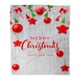 thumbnail image 1 of ASHLEIGH Flannel Throw Blanket Merry Christmas Beautiful Festive Color Garlands Xmas Balls Soft for Bed Sofa and Couch 50x60 Inches, 1 of 1
