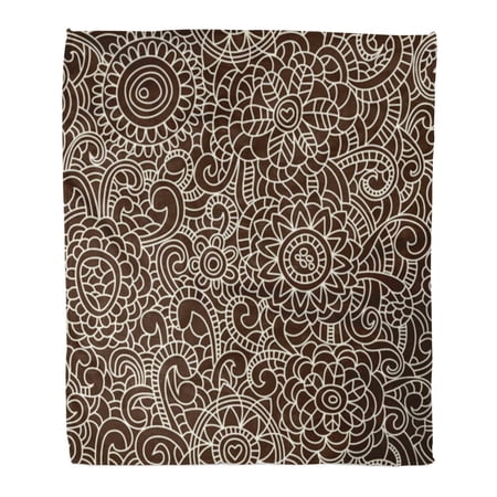 ASHLEIGH Flannel Throw Blanket Pattern Floral Fun Lace Flower Stencil Whimsy Luxury Vintage Soft for Bed Sofa and Couch 58x80 Inches