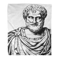 thumbnail image 1 of ASHLEIGH Flannel Throw Blanket Philosophy Aristotle Black and White Portrait of Greek Philosopher Soft for Bed Sofa and Couch 58x80 Inches, 1 of 1