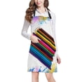 thumbnail image 1 of ASHLEIGH Funny Color Paint Abstract Pencils Chef Kitchen Apron, Adjustable Strap Waist Ties, Front Pockets, Perfect for Cooking, Baking, Barbequing, 1 of 2