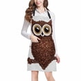 thumbnail image 1 of ASHLEIGH Funny Owl Made Of Coffee Seeds Chef Kitchen Apron, Adjustable Strap Waist Ties, Front Pockets, Perfect for Cooking, Baking, Barbequing, 1 of 2