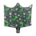 thumbnail image 1 of ASHLEIGH Hooded Blanket Dinosaur Bones Throws Mens Wearable Blanket 50x60 Inches, 1 of 3