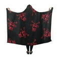 thumbnail image 1 of ASHLEIGH Hooded Blankets Skull Throw Wearable Anti-pilling Polar Fleece Blanket Wrap 50x60 inch, 1 of 3