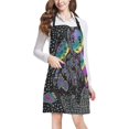 thumbnail image 1 of ASHLEIGH Mermaid Girl Adjustable Bib Apron for Cooking Baking Gardening Home Kitchen Apron for Women Men with Pockets, 1 of 1