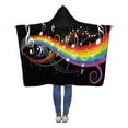 thumbnail image 1 of ASHLEIGH Music Rainbow Hooded Blanket 50x60 inches Kids Girls Boys Toddler Blankets Throw Wrap, 1 of 2