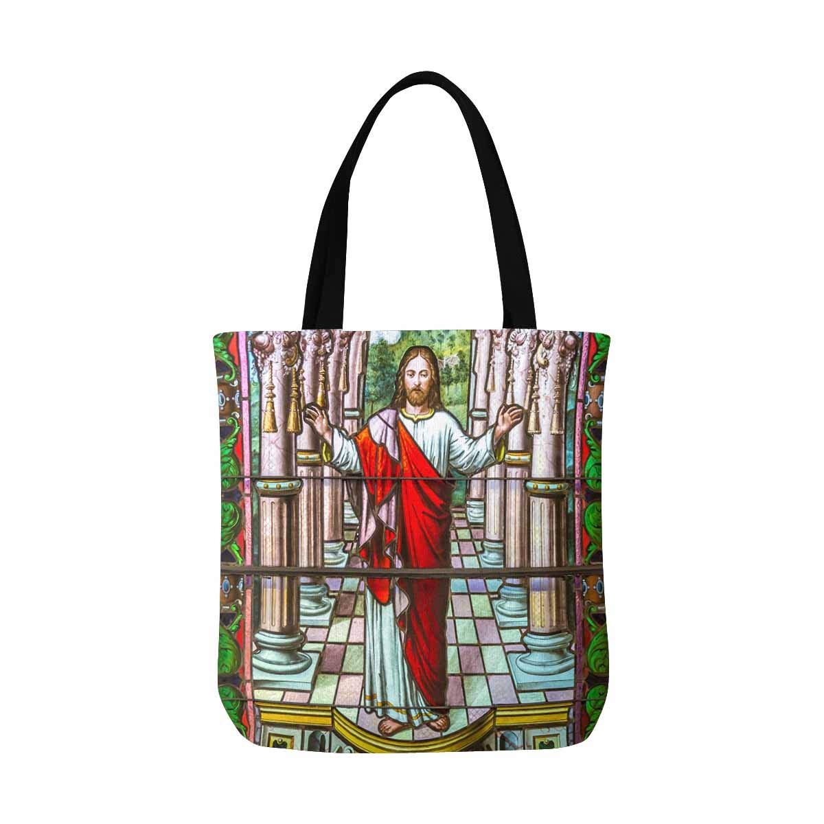 ASHLEIGH Stained Glass Religious Background Canvas Tote Bag Tote Shopping Bag Washable Grocery Tote Bag, Craft Canvas Bag for Women Men Kids - image 1 of 3