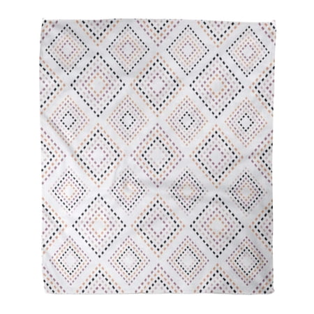 ASHLEIGH Throw Blanket 50x60 Inches Abstract Ethnic Boho Design Abstraction Blouse Bohemian Canvas Carpet Doodle Warm Flannel Soft Blanket for Couch Sofa Bed