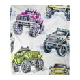 thumbnail image 1 of ASHLEIGH Throw Blanket 50x60 Inches Watercolor Cartoon Monster Trucks Colorful Extreme Sports 4X4 Vehicle SUV Off Road Warm Flannel Soft Blanket for Couch Sofa Bed, 1 of 1