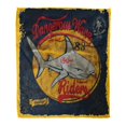 thumbnail image 1 of ASHLEIGH Throw Blanket 58x80 Inches Beach Summer Tropical Surf Shark Sign Wave Silhouette Vintage Emblem Label Warm Flannel Soft Blanket for Couch Sofa Bed, 1 of 1