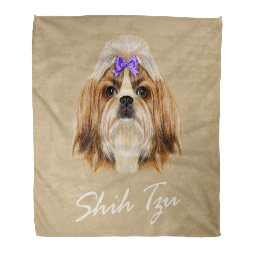Shih Tzu Decke Aus Flanell – 127 X 152 Cm, Kuscheliger Überwurf Für Hundeliebhaber
