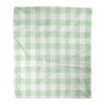 thumbnail image 1 of ASHLEIGH Throw Blanket 58x80 Inches White Abstract Pastel Green Plaid Checkered Gingham Pattern Check Classic Color Warm Flannel Soft Blanket for Couch Sofa Bed, 1 of 1