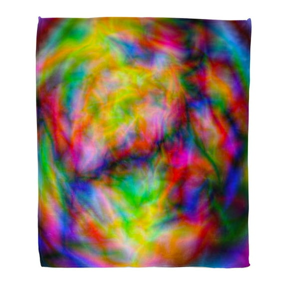 ASHLEIGH Throw Blanket Warm Cozy Print Flannel Blue Abstraction Glitch Abstract Neon Glow Space Alien Planet Laser Show Red Comfortable Soft for Bed Sofa and Couch 58x80 Inches